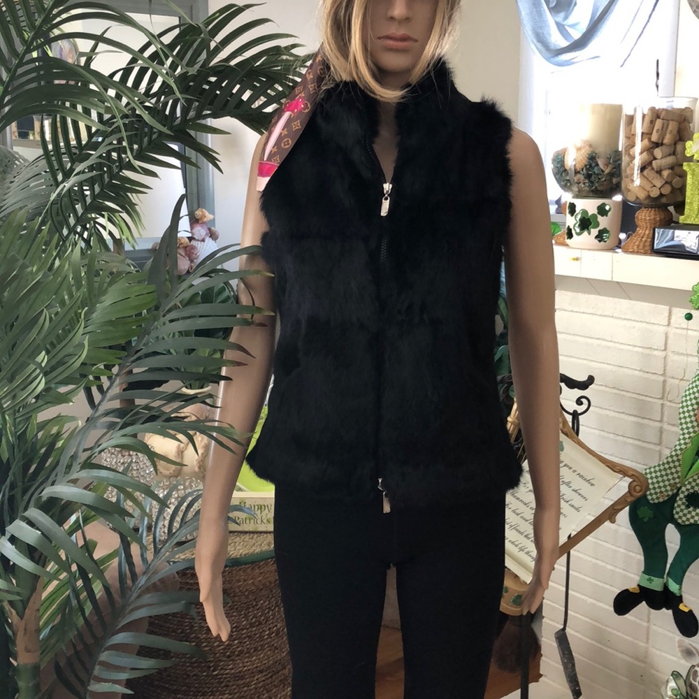 Rabbit fur vest